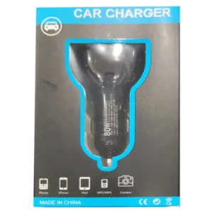 شارژر فندکی 30 وات – 2 پورت تایپ سی + USB